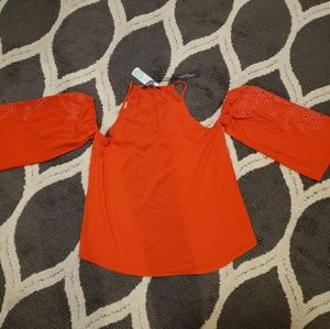 Red Orange Blouse